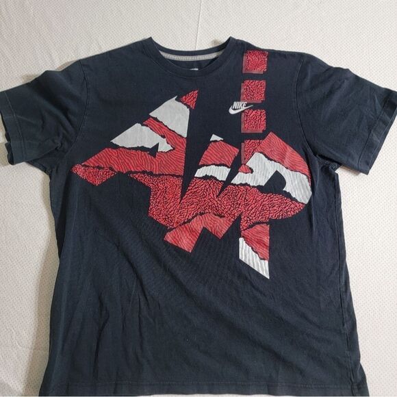 Nike Air Tribal T Shirt Mens Size 2 XXL Black Red White Graphics - Picture 6 of 10